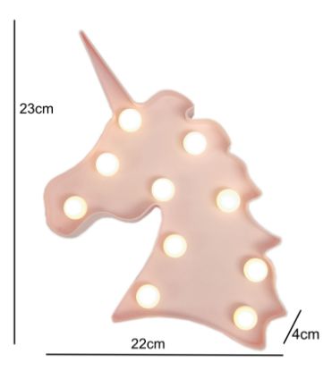 Picture of Unicorn Light Up Decoration - Pink