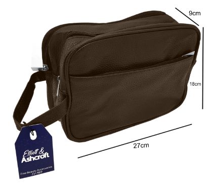 Picture of Large Brown Toiletry Bag 9x27x18cm