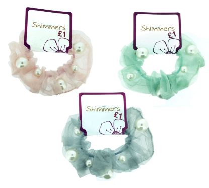 Picture of Shimmers - Pearl Sheer Scrunchies