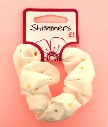 Picture of Shimmers - White Sequin Scrunchies