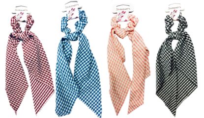 Picture of Shimmers - Gingham Long Tail Scrunchy