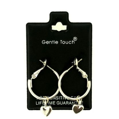 Picture of 022 Gentle Touch - Silver Hoop + Heart