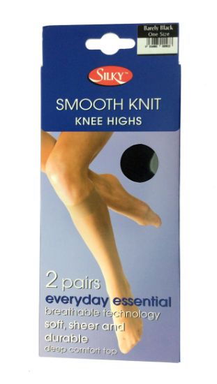 Picture of Smooth Knit 2PP Knee Highs - Barely Balck