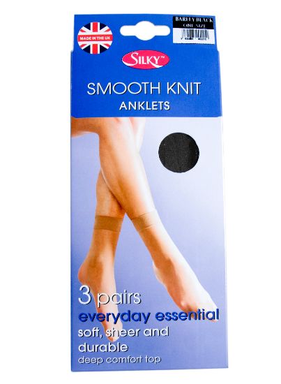 Picture of Silky Smooth Knit Anklets - Barely Black