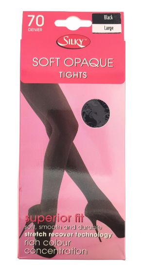 Picture of 70 Denier Soft Opaque Tights - Black - Large