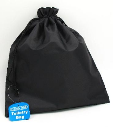 Picture of Black Drawstring Toiletry Bags 24x24cm