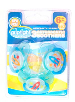 Picture of Griptight - 3 Orthodontic Soothers 6M+