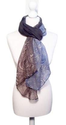 Picture of Believe - Printed 2 Colour Paisley Scarf