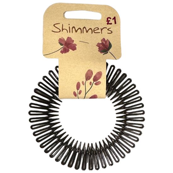 Picture of Shimmers - 2pc Black Zig Zag Hair Band