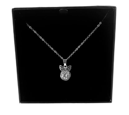 Picture of Large Diamante Butterfly Necklace