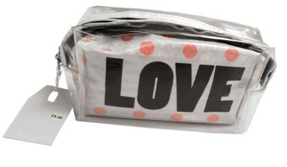 Picture of Twin Pack Clear/Love Bag 8x23x12cm