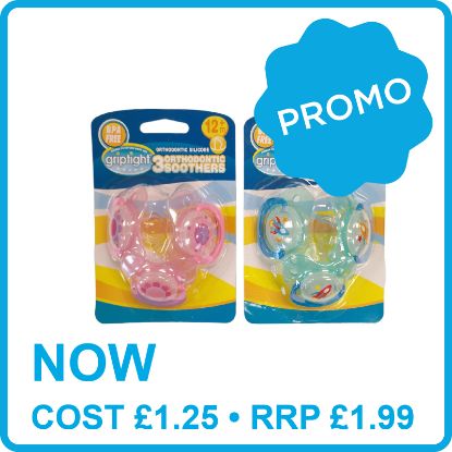 Picture of 3 Decorated Orthodontic Soothers 12m+