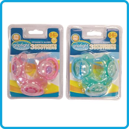 Picture of Griptight - 3 Orthodontic Soothers 0-6M