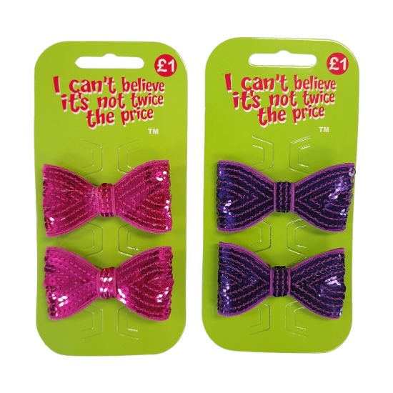 Picture of ICB - Sequin Bow Clips