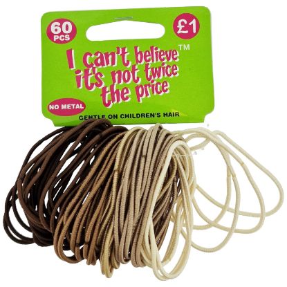 Picture of ICB - 60 Thin Brown/Blonde Elastics