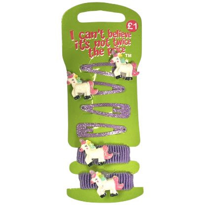 Picture of ICB - Unicorn Clips & Bobble set