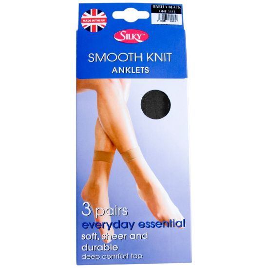 Picture of Silky Smooth Knit Anklets - Barely Black