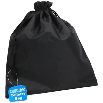 Picture of Black Drawstring Toiletry Bags 24x24cm