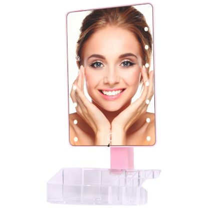 Picture of PINK Mirror with Cosmetic Organiser