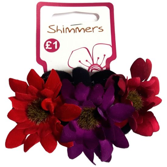 Picture of Shimmers - 3 Flower Thick Elastics