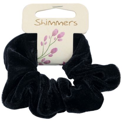 Picture of Shimmers - Premium Velvet Black Scrunchy