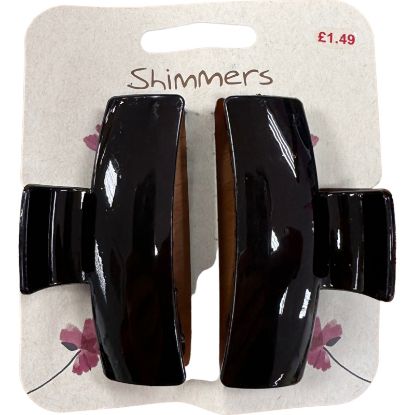 Picture of Shimmers - 2pk Black Hair Claws 8cm