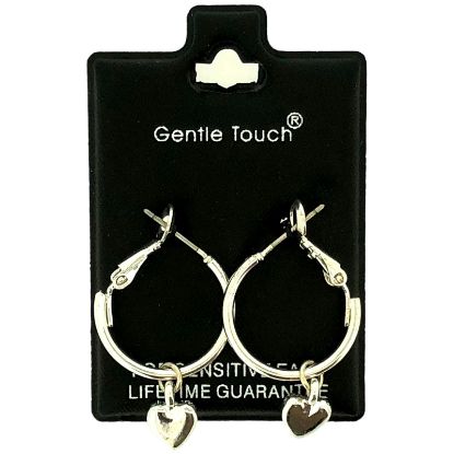Picture of 022 Gentle Touch - Silver Hoop + Heart