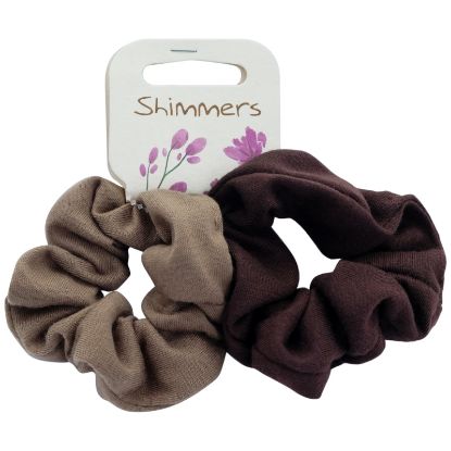 Picture of Shimmers - Twin Pack Brown Scrunchies