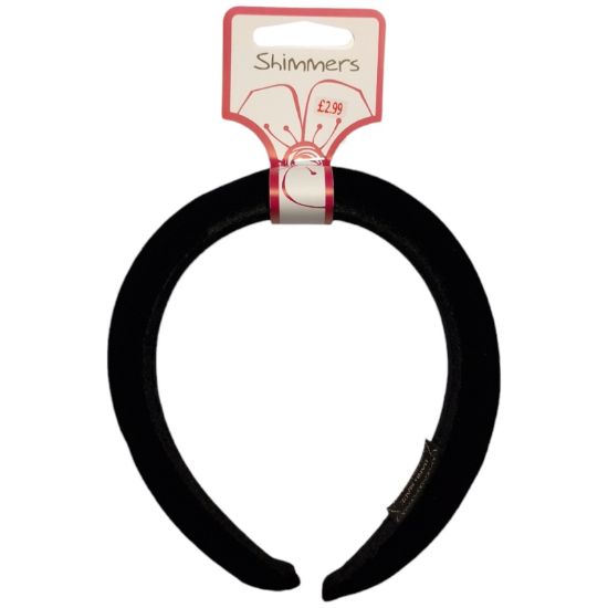 Picture of Shimmers - Blk Velvet Padded Alice Band