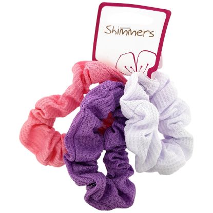 Picture of Shimmers 3pk Pastel Mix Waffle Scrunchy