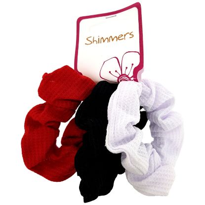 Picture of Shimmers - 3pk Bold Mix Waffle Scrunchy