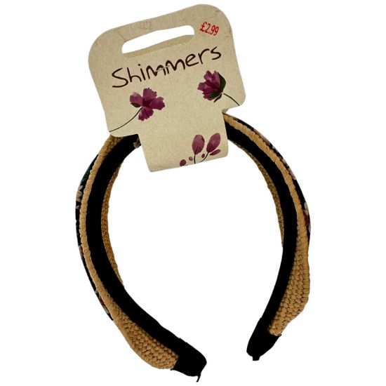 Picture of Shimmers - Raffia & Cotton Alice Band