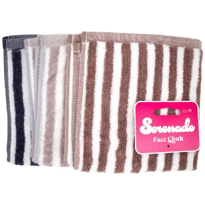 Picture of Serenade - Mens Striped Facecloth