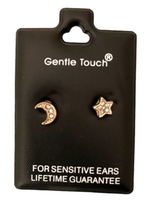 Picture of 014 Gentle Touch - Moon and Star Studs