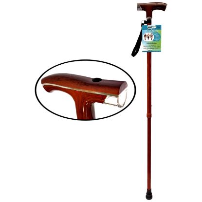 Picture of Light Up Mahogany Effect Walking Stick