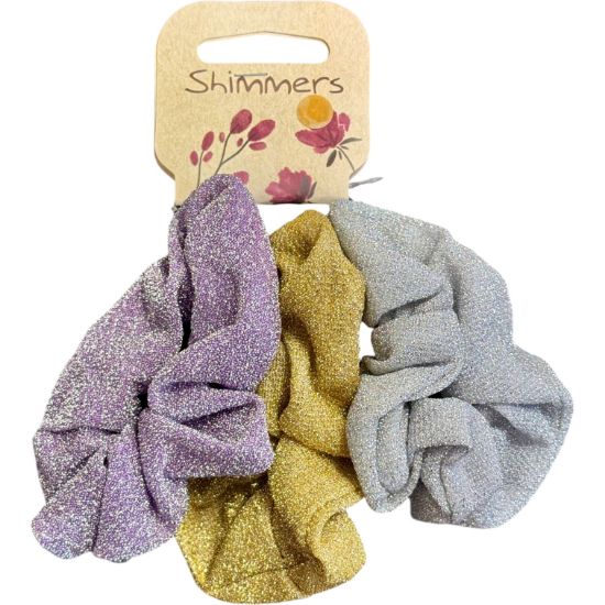 Picture of Shimmers - Triple Pack Glitter Scrunchy