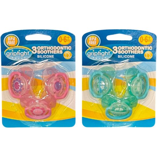 Picture of Griptight - 3 Orthodontic Soothers 0-6M