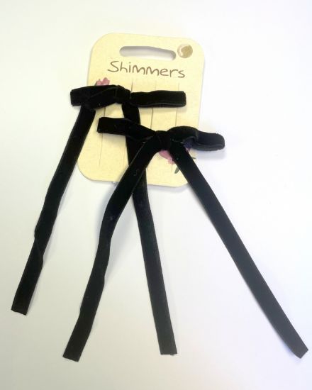 Picture of Shimmers - 2pk Velvet Bow Clips