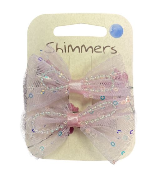 Picture of Shimmers - Netted Sequin Bow Clips 2pk