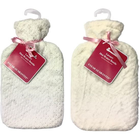 Picture of Luxury Cream Fur Hot Water Bottle