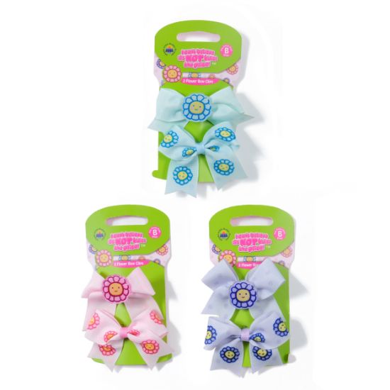 Picture of ICB  - 2pk Flower Bow Hair Clips