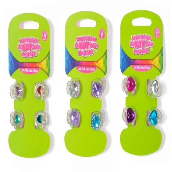 Picture of ICB - 4pk Gem Hair Clips