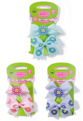 Picture of ICB  - 2pk Flower Bow Hair Clips