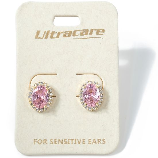 Picture of 082 Ultracare - Pink Round Crystal Stud