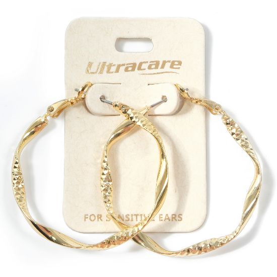 Picture of 096 Ultracare - Gold Twist Hoops