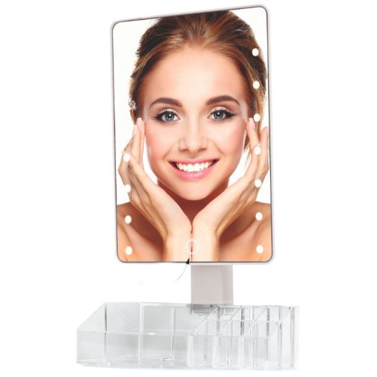 Picture of WHITE Mirror with Cosmetic Organiser