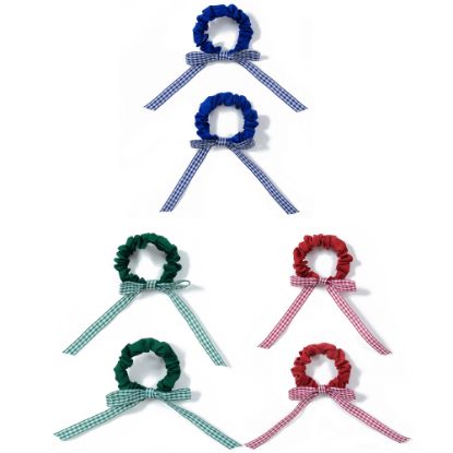 Picture of School Colour Bow Scrunchies