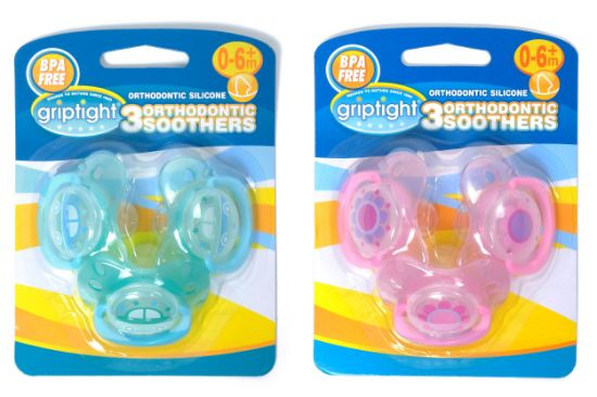 Picture of Griptight - 3 Orthodontic Soothers 0-6M