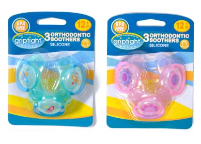 Picture of 3 Decorated Orthodontic Soothers 12m+