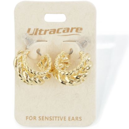 Picture of 020 Ultracare - Rope Gold Hoops
